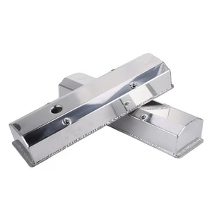 ༝Fabricated Tall Valve Cover 1/4in Billet Rail Fit For SBC 283 302 305 327 350 - Picture 1 of 12