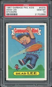 1987 Topps Garbage Pail Kids 11th Series #437b Dead Lee PSA 10 GEM MINT Os11 - Picture 1 of 2