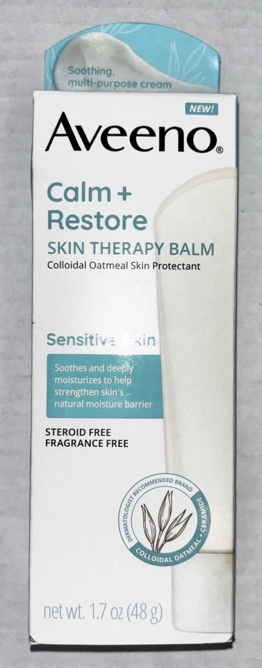 Aveeno Calm+Restore Bálsamo Terapia Salón, Hidratante Facial 1.7 OZ Exp 12/25 Foto 1 de 1