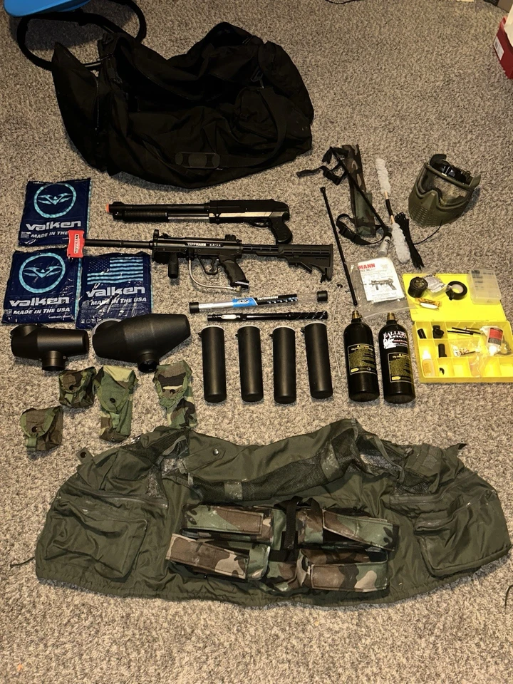 Enorme paquete de 2 pistolas de paintball Tippman A-5 bomba .50 Cal ShotGun Gear Foto 1 de 4