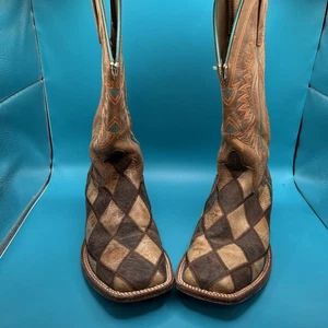 Horse Power Crazy Train Leder Square Toe Westernstiefel Herren 9EE Lesen!!!! - Bild 1 von 17