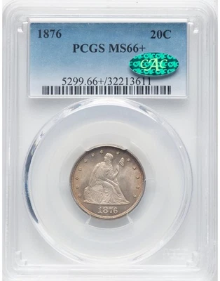 1876 20C PCGS MS 66+ - Image 1 of 4