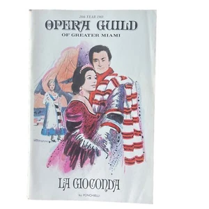Ópera Guild Of Greater Miami Program January 1969 “La Giaconda” Signed - Picture 1 of 3