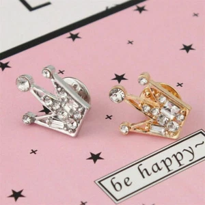 Imperial Royal Gold Silver Crown Men Women Brooch Lapel Badge Suit Pin Wedding  - Picture 1 of 9