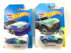 2 Hot Wheels Toyota Supra & Toyota Off Road Truck - Picture 1 of 11