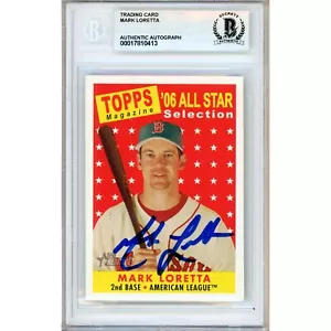 2007 Topps Heritage #479 Mark Loretta Signed Card AUTO Beckett Slabbed Red Sox - Picture 1 of 6