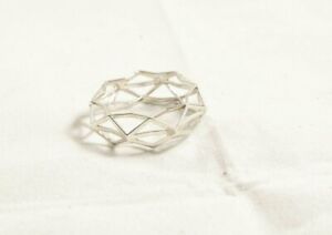 14k White Gold Web Design Beautiful Ring Anniversary Gift Gold Modern Look Ring.