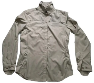 REI Shirt Womens sz X Small Long Sleeve Pockets Button Front Lightweight Khaki - Picture 1 of 5