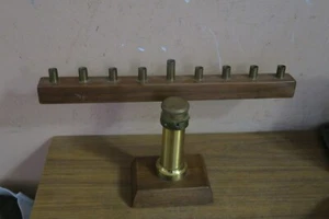 Vintage 1945 WW2 WWII Trench Art Handmade Judaica Menorah Nine branched Hanukkah - Picture 1 of 7