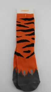 New Gymboree Boys Socks S Shoe sz 11-12 Orange Black Tiger Stripes Feet - Picture 1 of 3