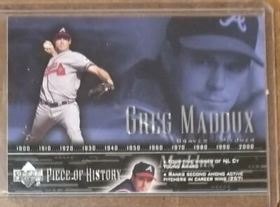 2002 Upper Deck Piece of History #50 Greg Maddux Atlanta Braves Baseball Card  - Image 1 of 2