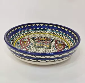 Ceramic Handmade plate Tabgha colorful hand painted from Bethlehem Holy land - Picture 1 of 7