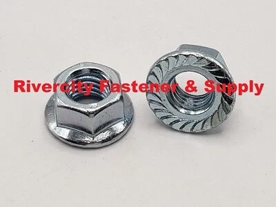 RIVERCITY FASTENER & SUPPLY (25) M10x1.5 Metric Serrated Flange Nuts M10-1.5 Nut DIN 6923 10mm x 1.5