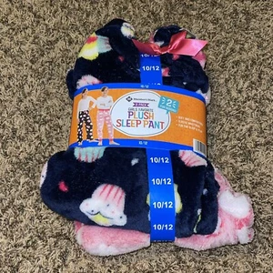 2 pack Members Mark Girls Favorite Plush Sleep Pant size 10/12 Cupcake Cloud - Picture 1 of 4