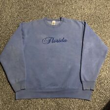 VTG Florida Thick &  Heavyweight Sweatshirt Made In USA Blue Men's XL