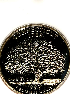 1999-S Connecticut-Washington Quarter ICG PR69DCAM! - Image 1 of 4