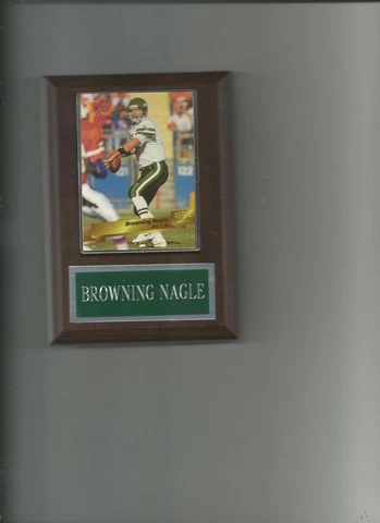 BROWNING NAGLE PLAQUE NEW YORK JETS NY FOOTBALL NFL   C Cover