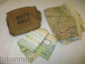 US WWII ARMY AIR FORCE AAF PILOTS SILK MAP GERMANY SWITZERLAND BELGIUM FRANCE - Picture 1 of 20
