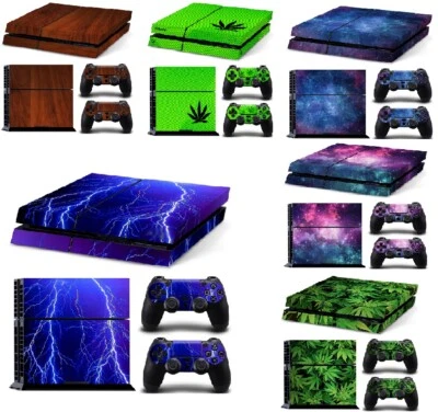 Calcomanías de vinilo adhesivas para consola PS4 Playstation 4 y 2 mandos Foto 1 de 4