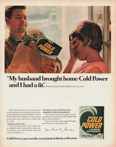 Publicidad publicitaria vintage 1967 Cold Power Get's Out The Worst Dirt In Cold Water - Imagen 1 de 1