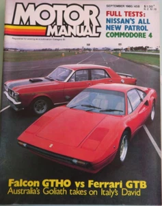 Ferrari 308 vs Ford GTHO 1980 Original Magazine rare - Bild 1 von 3