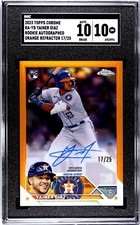 2023 TOPPS CHROME RA-YD YAINER DIAZ ORANGE REFRACTOR AUTO RC SGC 10 GEM MINT