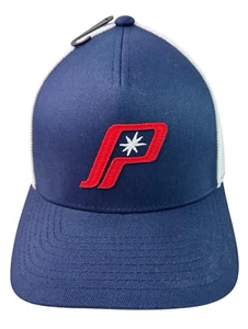 Polaris Off Road Men’s Retro Logo Mesh Snapback Hat Cap New Blue White #2833503 - Picture 1 of 10