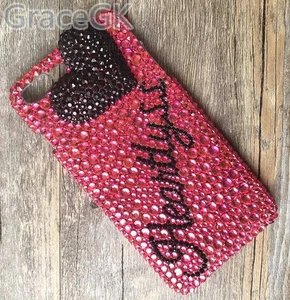 Customize 3D Heart Your Name Bling Phone case Cover For iPhone,Samsung,Huawei - Picture 1 of 3