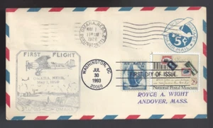 1929 Omaha Nebraska First Flight cover; reposted 1993 Scott 2782 FDC - Picture 1 of 2