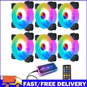120mm RGB Cooling Fan Chassis Gorgeous Quiet Radiator (6 Fans) - Afbeelding 1 van 12