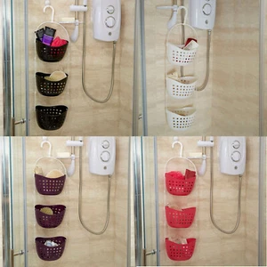 New 3 Tier Bathroom Shower Caddy Basket Toilet Hanging Rack Tidy Shelf Organiser - Picture 1 of 9