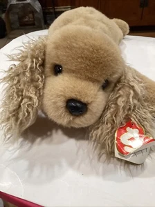 TY Large Charlie The Tan Spaniel Dog! Ty 17"Plush Collectible! With Tag - Picture 1 of 10
