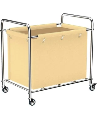 Large Commercial Laundry Cart with Wheels, 400L Heavy Duty Rolling Hamper Sor... - Image 1 of 4