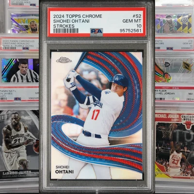 2024 Topps Chrome Shohei Ohtani Strokes PSA 10 Gem Mint Dodgers Insert #S2 - Image 1 of 2