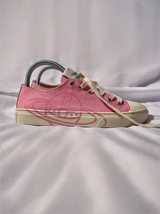 Vivienne Westwood Pink Low Top Plimsoll Sneakers - Size 37.5 / US 6.5 / UK 4.5 - Picture 1 of 6