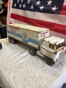 nylint vintage pressed steel truck American International Semi And Trailer - Picture 1 of 24