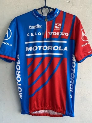VINTAGE 90s CYCLING JERSEY SHIRT MOTOROLA GIORDANA L VOLVO RED BLUE MEN - Image 1 of 4