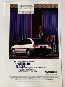 1987 Mercury Tracer Print Ad 68 Standard Features - Picture 1 of 2