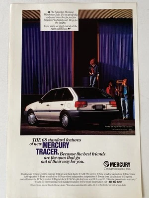 1987 Mercury Tracer Print Ad 68 Standard Features - Image 1 of 2