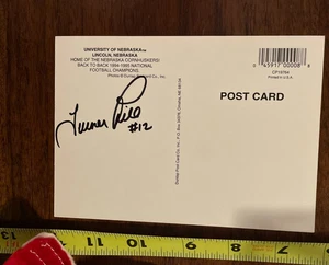 Turner Gill handsignierte Nebraska Football Postkarte - Bild 1 von 2