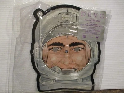 7" Shaped Picture Disc Devo Beautiful World 1981 Warner Bros. Ltd Ed - Image 1 of 2