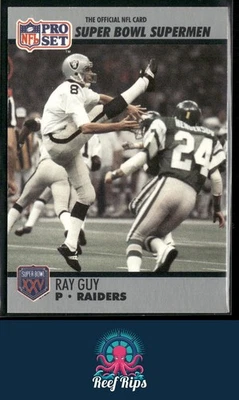 1990-91 Pro Set Super Bowl XXV Silver Anniversary #116 Ray Guy - Image 1 of 2