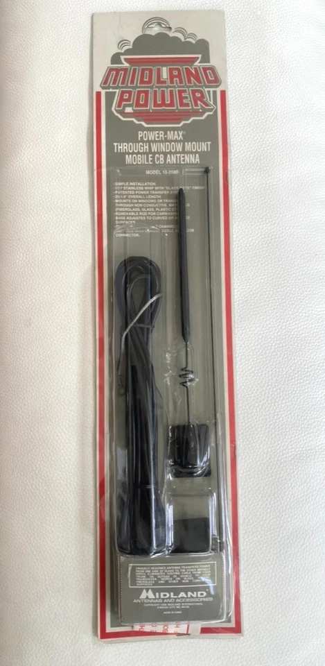 Midland 18-258 Window Mount CB Antenna 83db