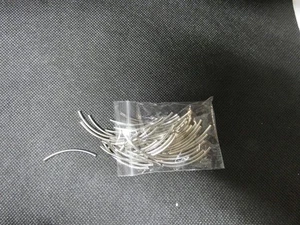 50pcs Silver coloured curved Beads for jewellery making  size as per pics (R0065 - Picture 1 of 5
