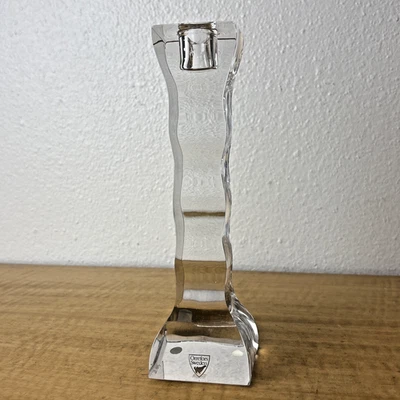 Orrefors Sweden Cruise Crystal Wavy Candlestick Candle Holder Wavy Candleholder - Image 1 of 4