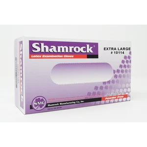 Shamrock Powder Free Textured Latex Examination Gloves - Picture 1 of 3