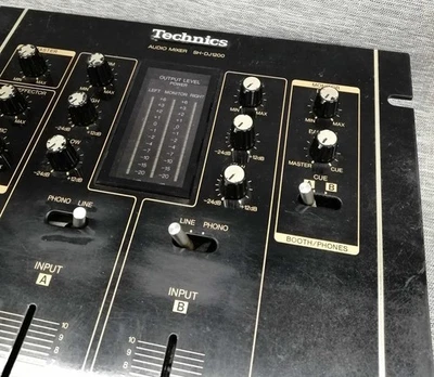 Technics SH-DJ1200 Black 2-Channel Mixer Tested Power On From Japan - Image 1 of 4
