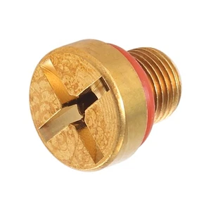 2X(17111712788 Radiator Overflow Coolant Expansion Tank Bleeder Screw Gold8536 - Picture 1 of 7