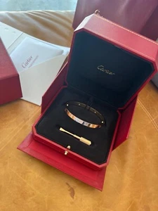 Never worn Cartier Love Bracelet 4 Diamond in Rose Gold, Size 19, RRP £11400 - Picture 1 of 7