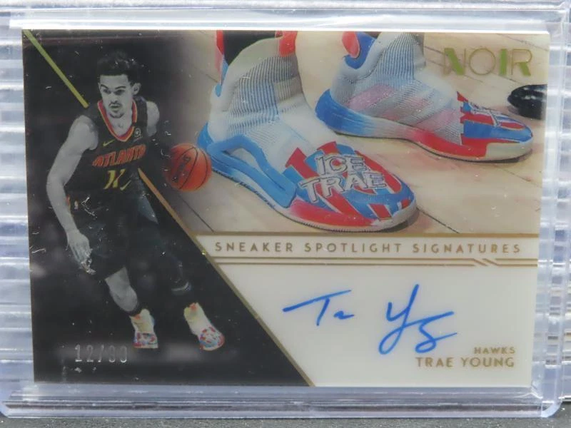 2020-21 Noir Trae Young Sneaker Spotlight Auto Autograph #12/99 #SSP-TRY Hawks